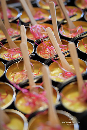 velouté de patate douce au lait de coco au vin d'honneur d'un mariage