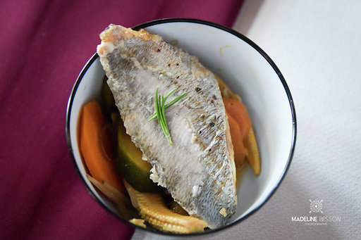 filet de dorade et ses légumes caraméliés Parentignat