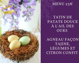 MENU DE PAQUES 16 AVRIL